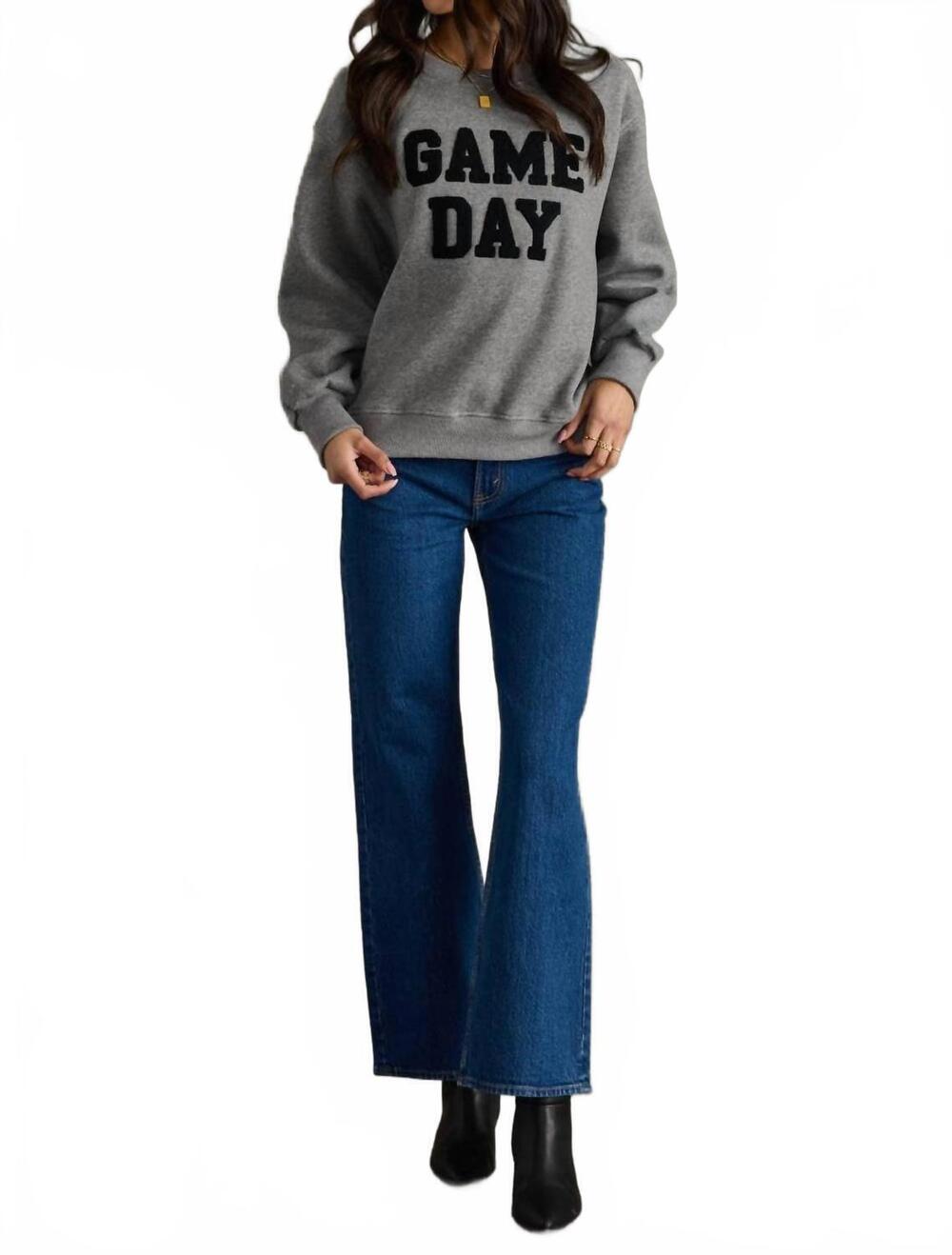 NEW PANACHE APPAREL game day sweatshirt in gray